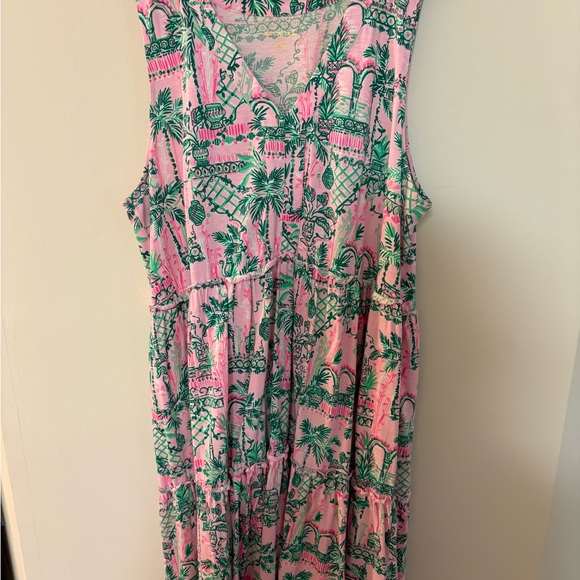 Lilly Pulitzer Pink and Green Floral Dress - Picture 6 of 10